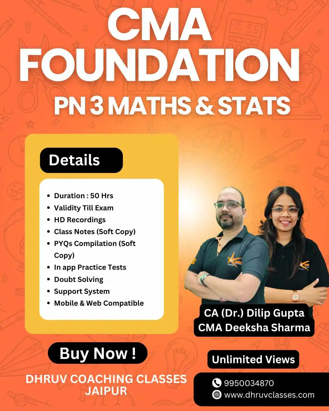 CMA Foundation Maths & Stats PN3