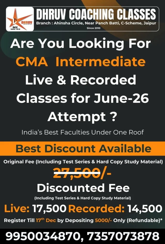 CMA Intermediate Classes for June26