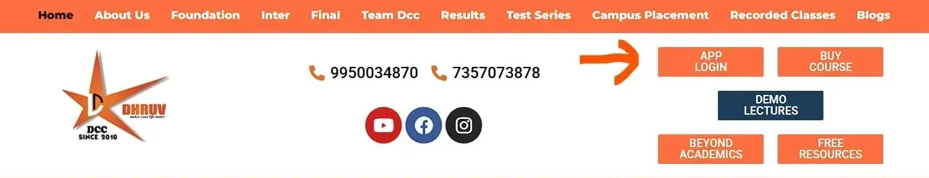 Dhruv Coaching Classes App Login