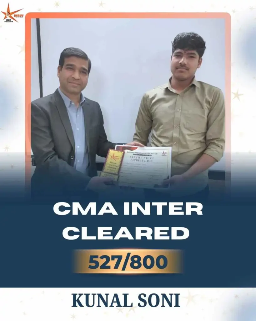 CMA Inter Topper Kunal